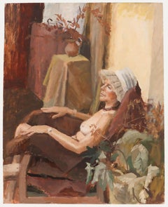 Pauline Plummer (b.1933) - 20th Century Oil, Sunkissed Nude