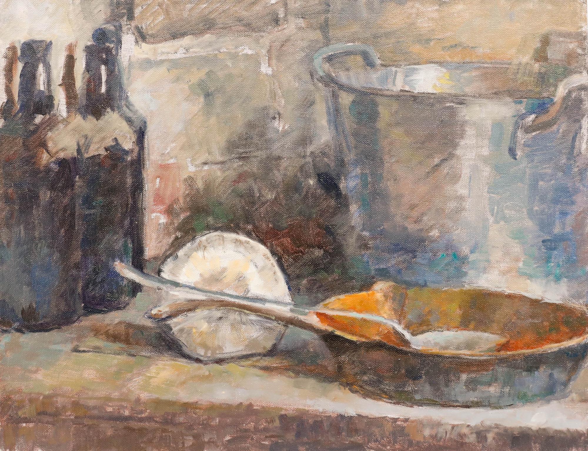 Pauline Plummer (nata nel 1933) - Olio del XX secolo, La pentola in vendita 1