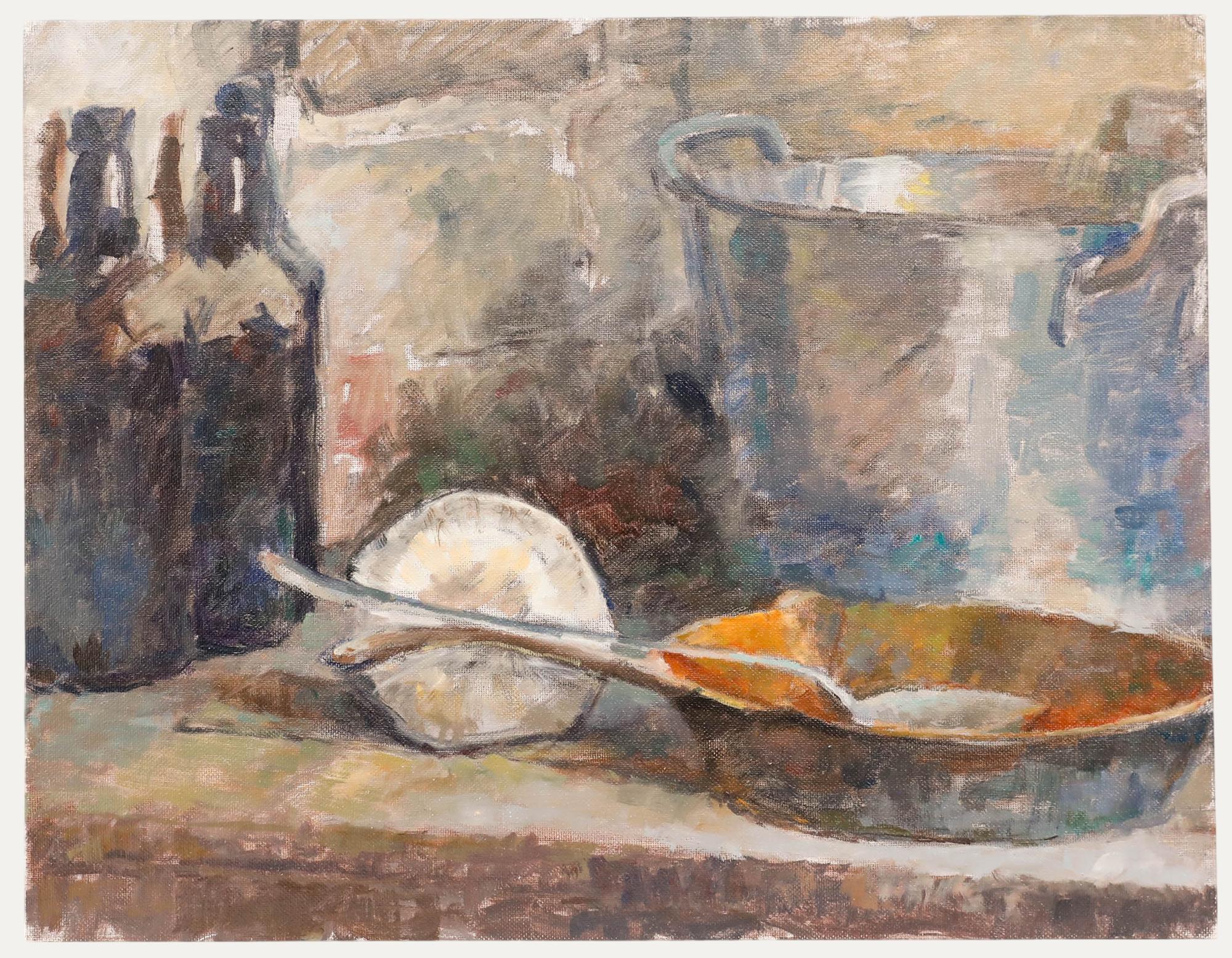 Pauline Plummer (née en 1933) - 20e siècle Huile, La casserole