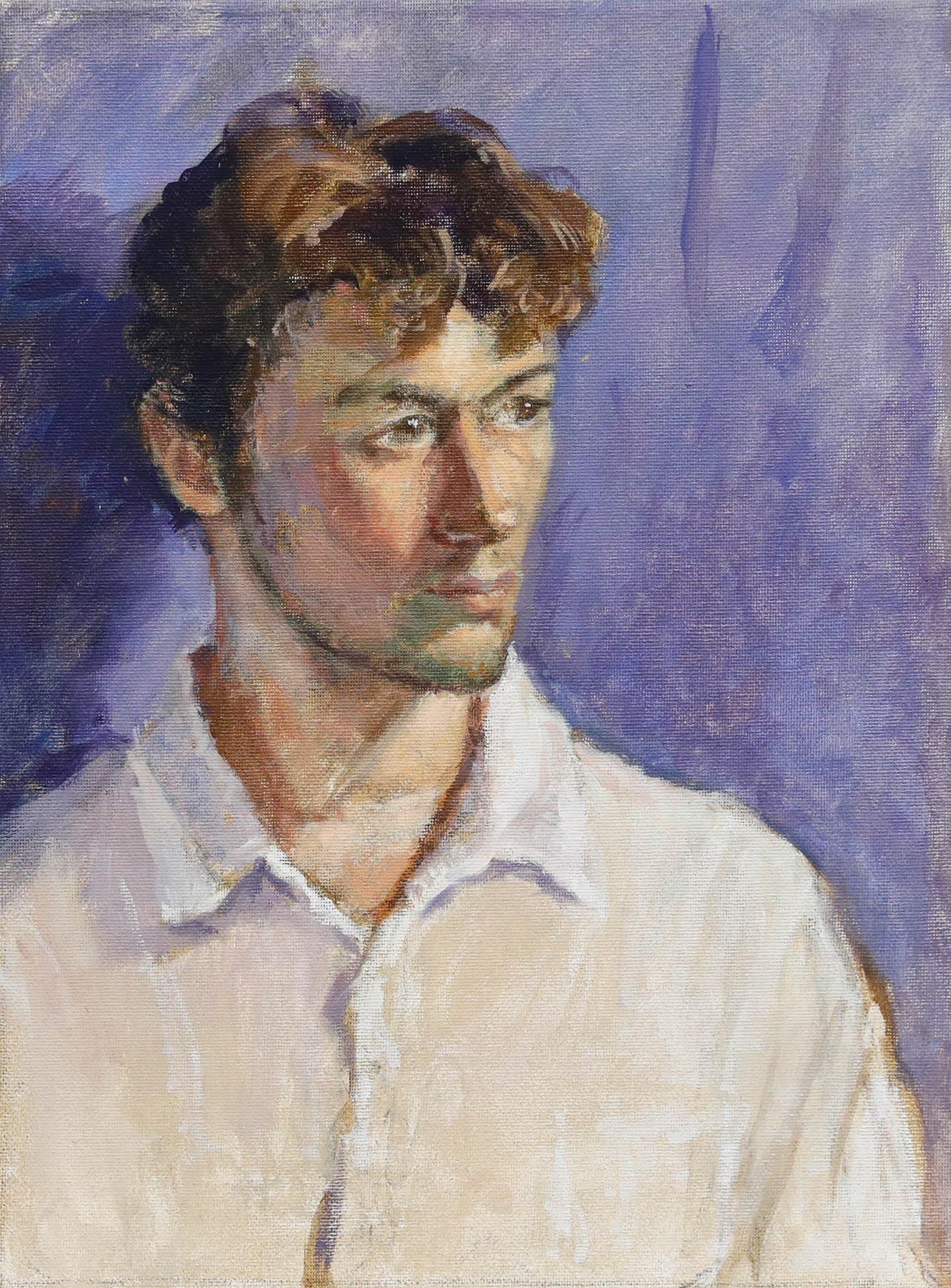 Pauline Plummer (née en 1933) - Huile contemporaine, Freddy en vente 1