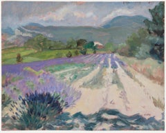 Pauline Plummer (b.1933) - Contemporary Oil, Lavender Fields