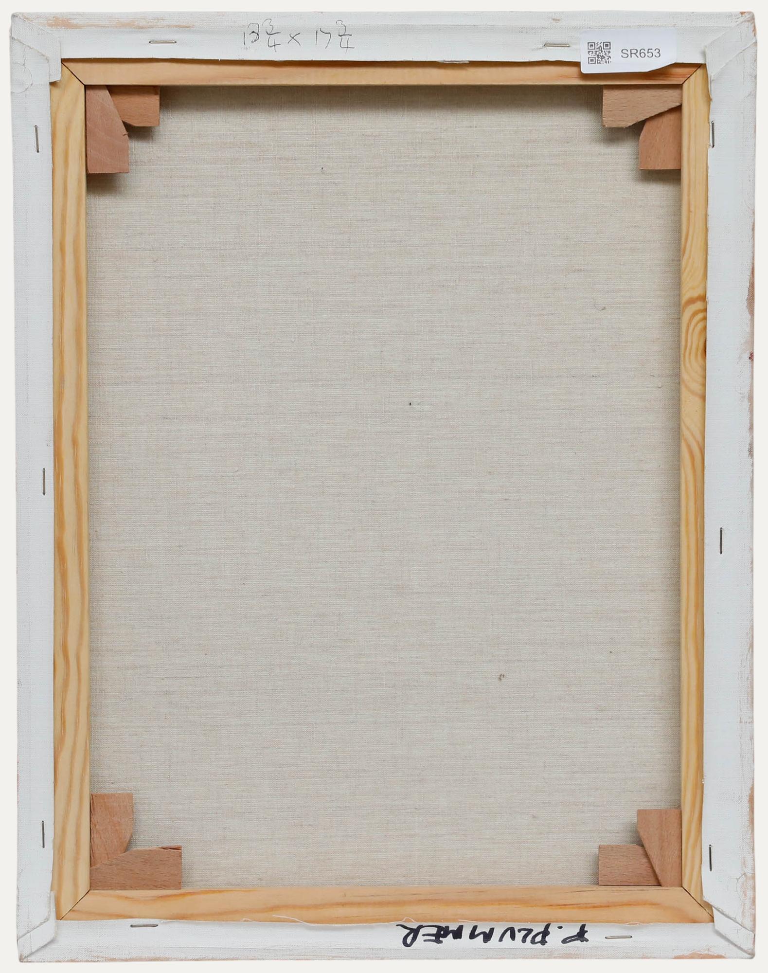 Pauline Plummer (geb. 1933) - Zeitgenössisches Öl, Sitzen bei Lampenlicht im Angebot 2