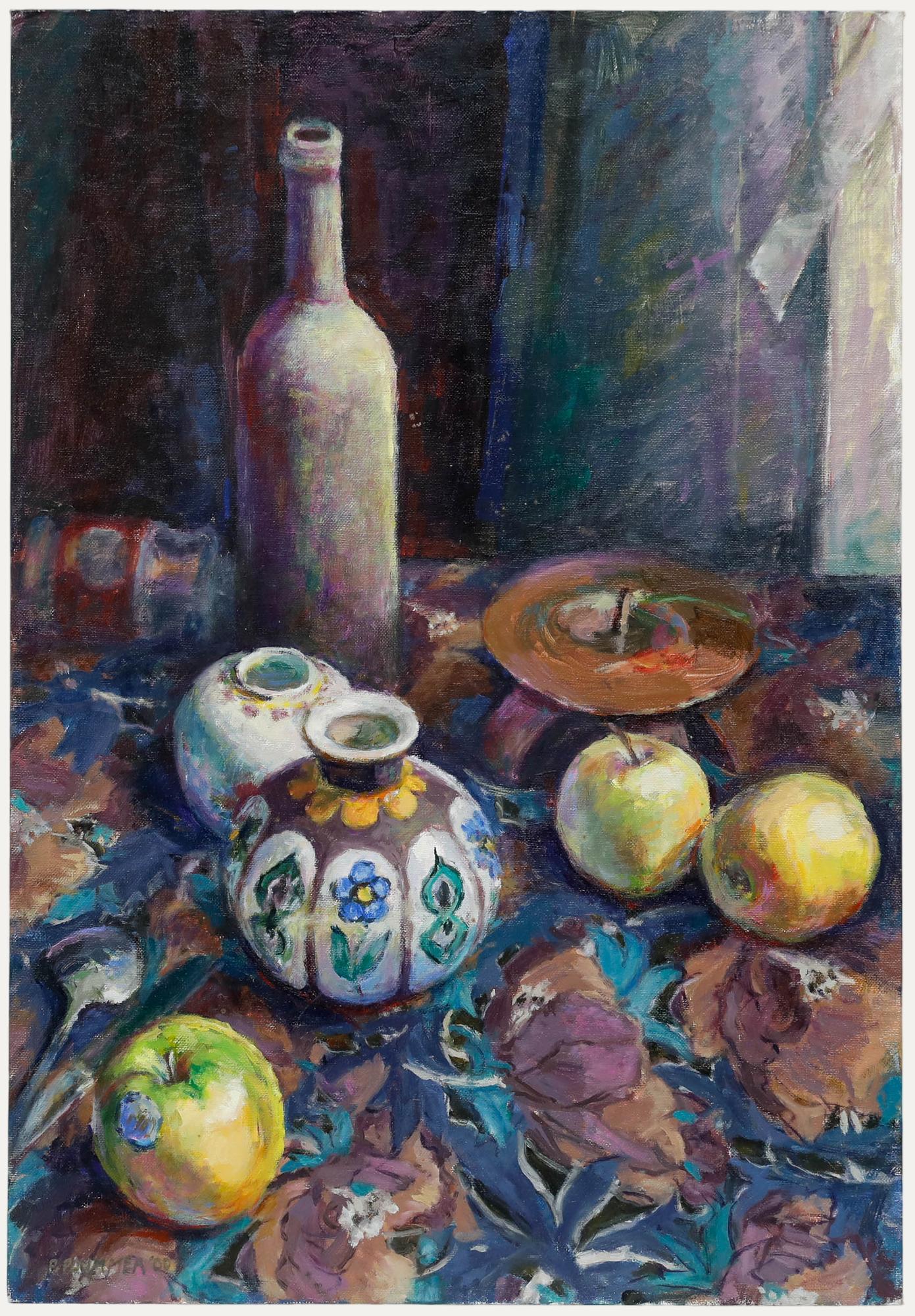 Pauline Plummer (née en 1933) - Huile contemporaine, Nature morte de navires