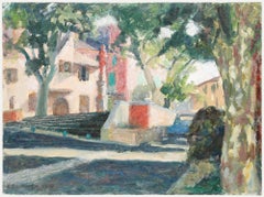 Pauline Plummer (geb. 1933) - Zeitgenössisches Öl, Villars