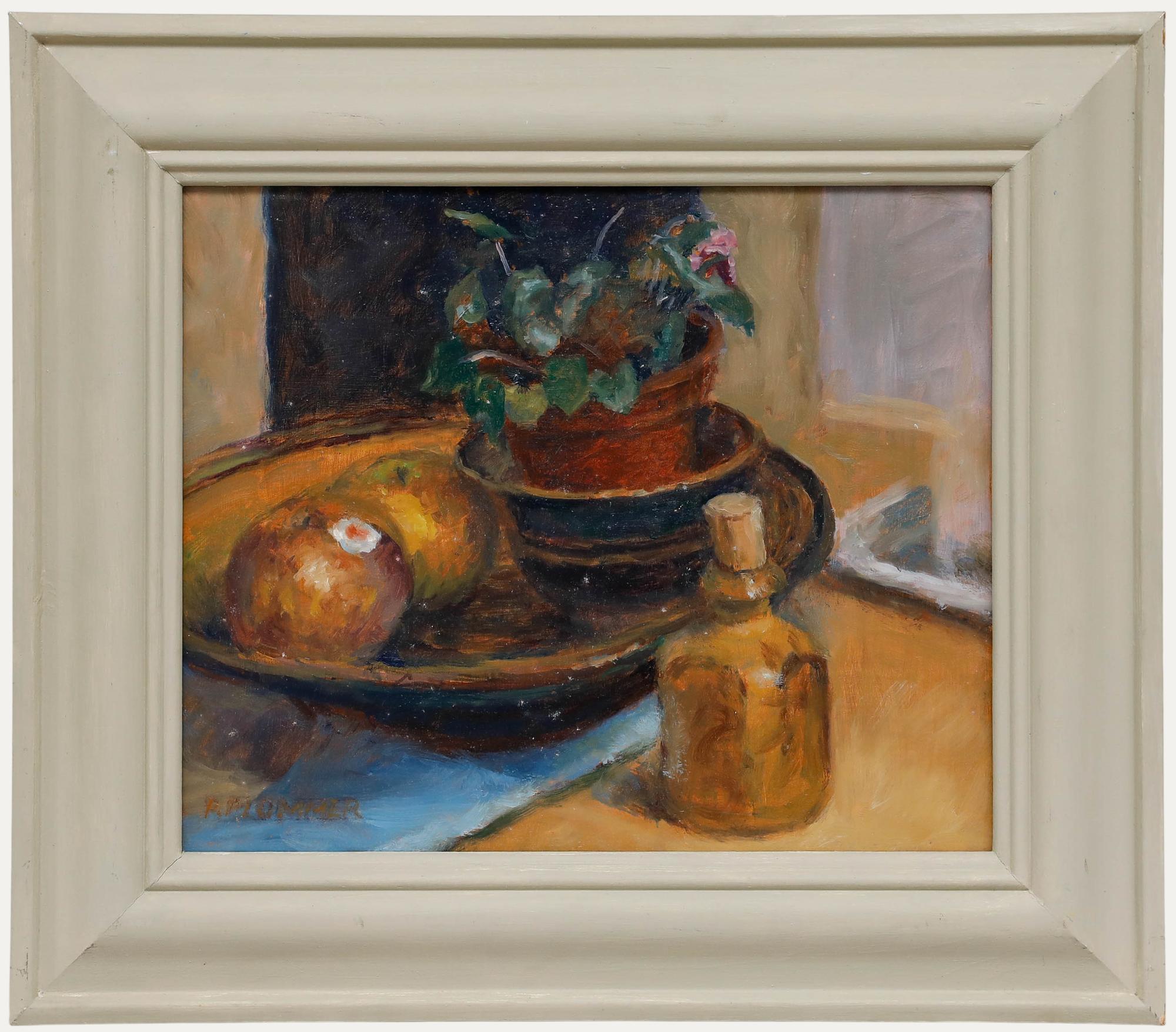 Pauline Plummer (nata nel 1933) - Olio contemporaneo incorniciato, Egremont Russets