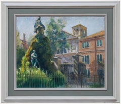 Pauline Plummer (b.1933) - Framed Contemporary Oil, Monument to Garibaldi
