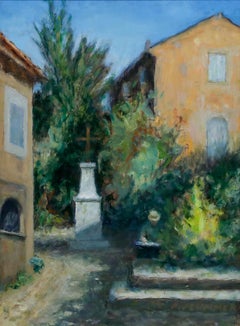 Pauline Plummer (b.1933) - Framed Contemporary Oil, Sketching in Provence