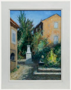 Pauline Plummer (geb. 1933) - Gerahmtes zeitgenössisches Öl, Skizze in der Provence