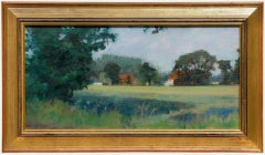 Pauline Plummer (b.1933) - Framed Contemporary Oil, View of The Village Green