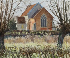 Pauline Plummer (nata nel 1933) - Olio incorniciato, Chiesa di St Andrews, Redlingfield