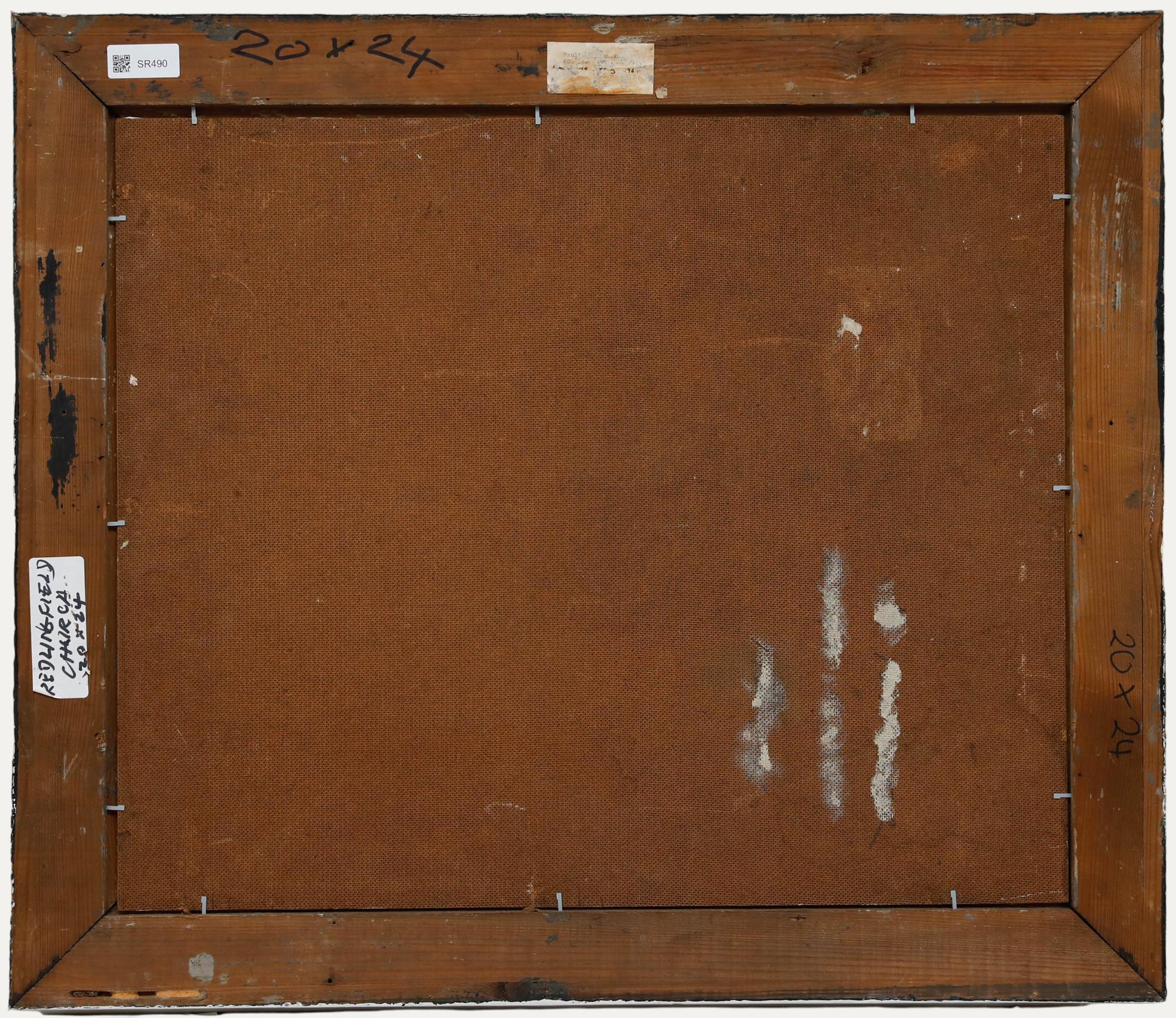 Pauline Plummer (n.1933) - Óleo enmarcado, Iglesia de San Andrés, Redlingfield en venta 2