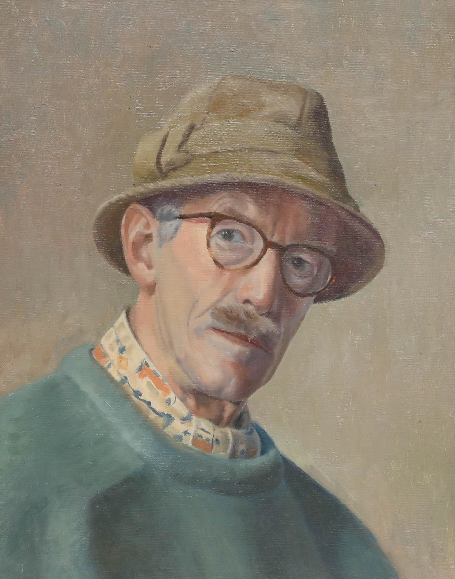 W. H. B&H. B. - Huile encadrée du 20e siècle, Self-Portrait - Painting de Pauline Plummer