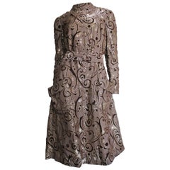 Pauline Trigere 1970er Jahre Kleid aus Seidensamt