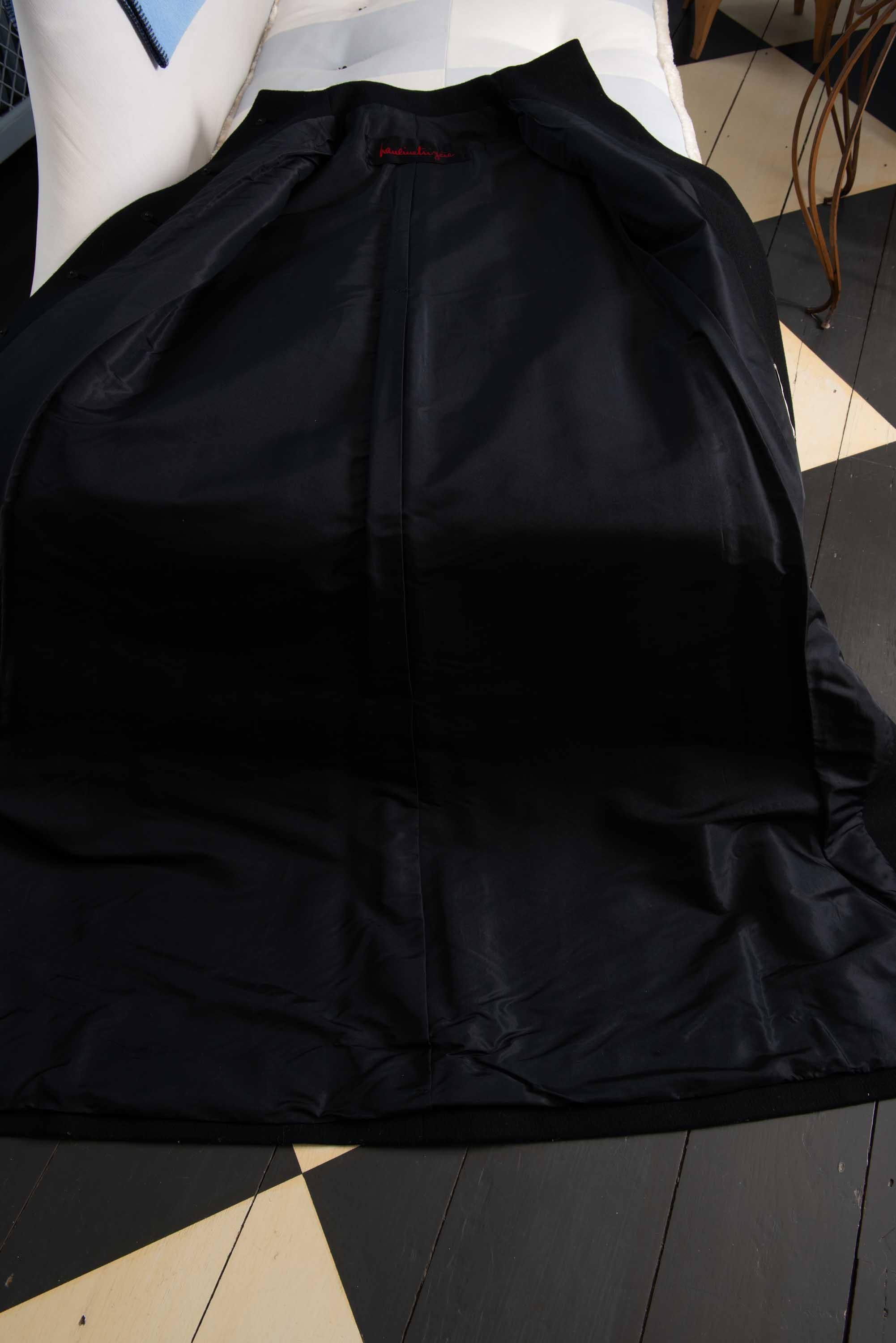 Pauline Trigere  Black Evening Coat 4