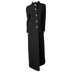 Pauline Trigere Black Evening Coat