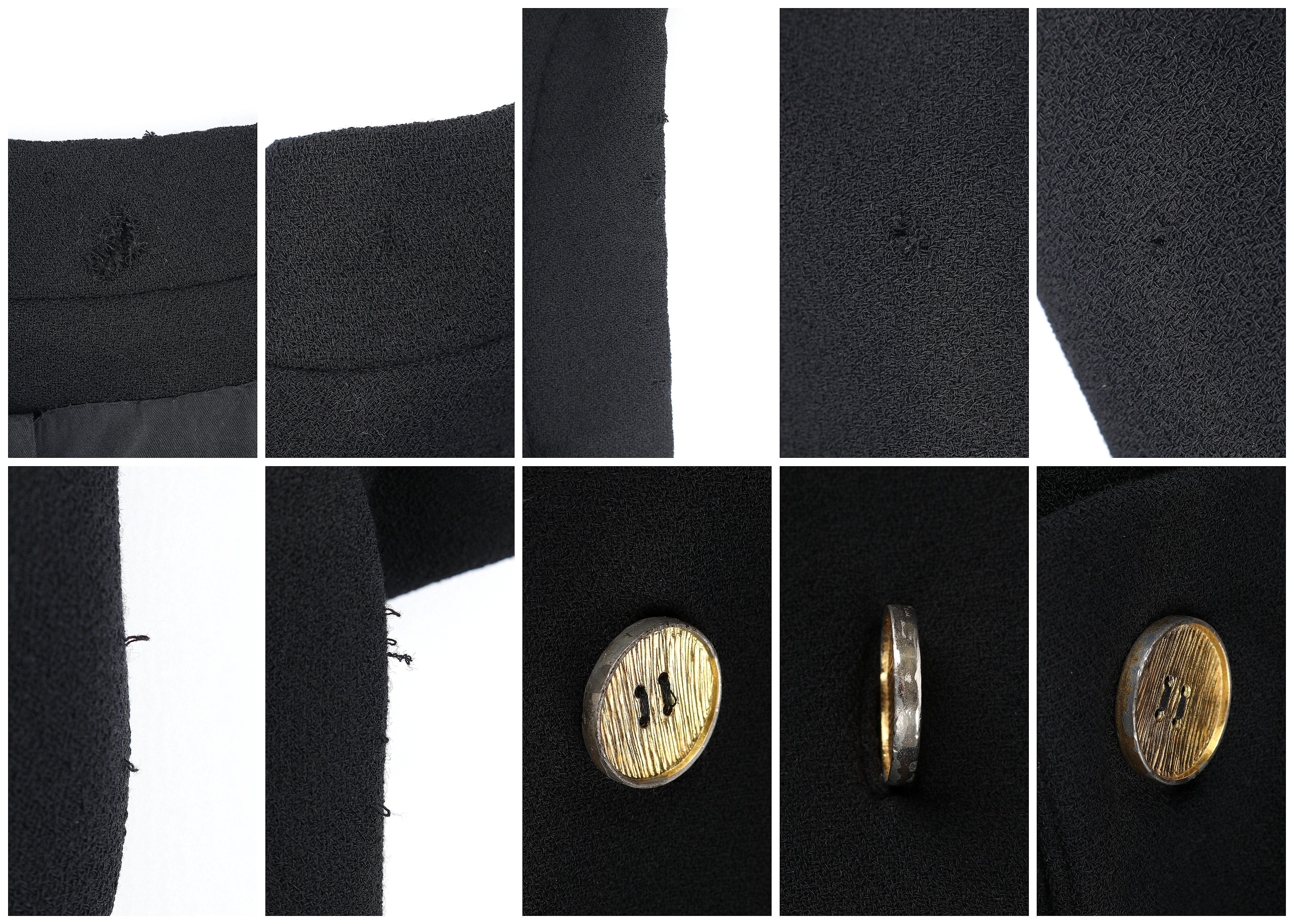 PAULINE TRIGERE c.I.C. Noir Tailoring Asymmetrical Button Up Jacket Overcoat en vente 6