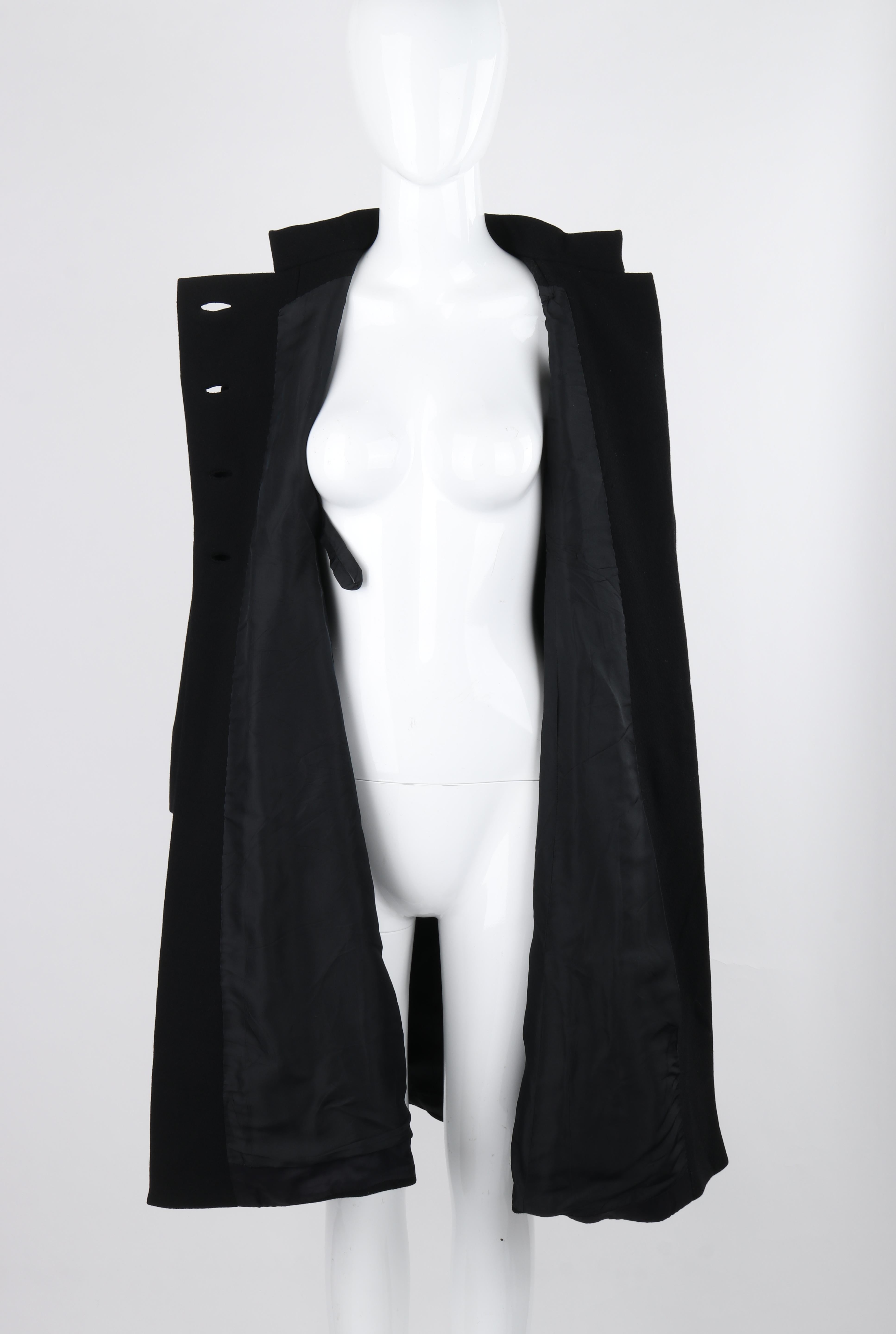 PAULINE TRIGERE c.I.C. Noir Tailoring Asymmetrical Button Up Jacket Overcoat en vente 3
