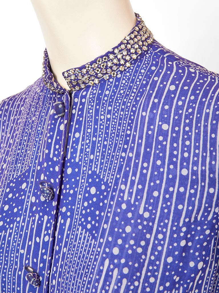Pauline Trigère  Celestial Pattern Tunic and Pant Ensemble  In Good Condition In New York, NY