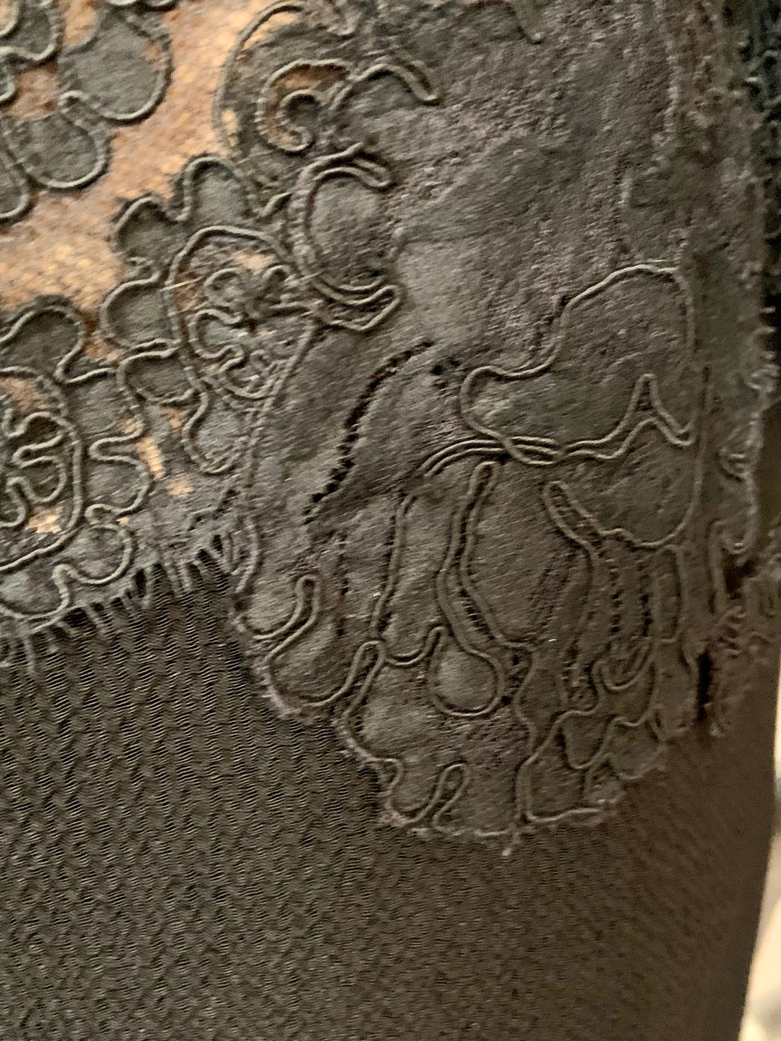 Pauline Trigere Evening Dress Black Lace and Nude Chiffon with Black Crepe Skirt For Sale 8