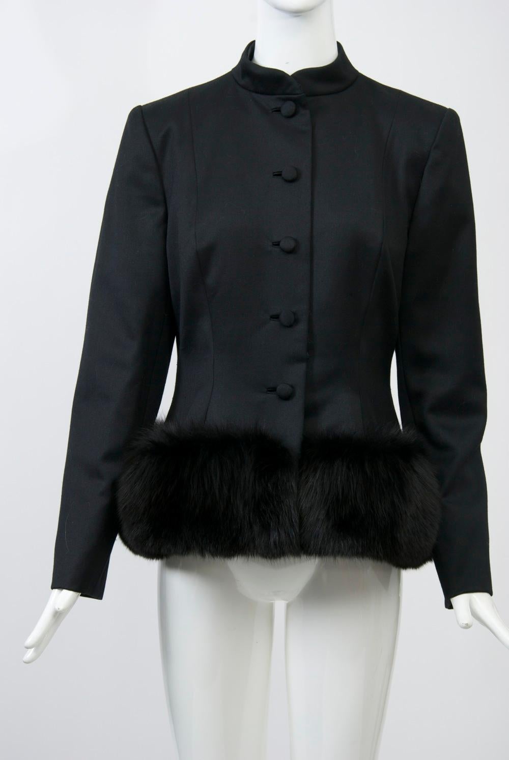Women's Pauline Trigère Fox-Trimmed Jacket For Sale