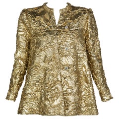Pauline Trigère - Veste de soirée boutons or ornés de bijoux