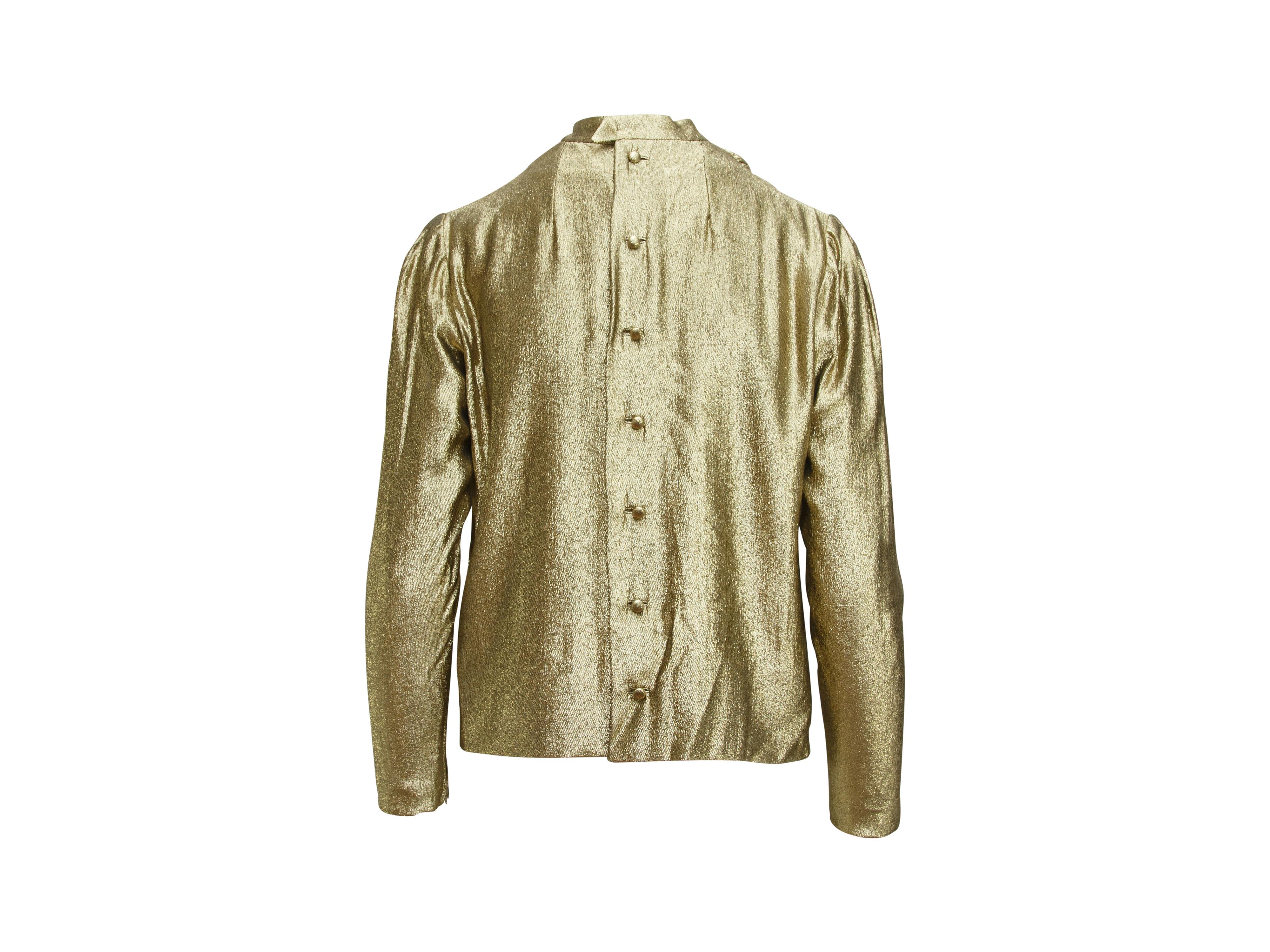 gold lame blouse