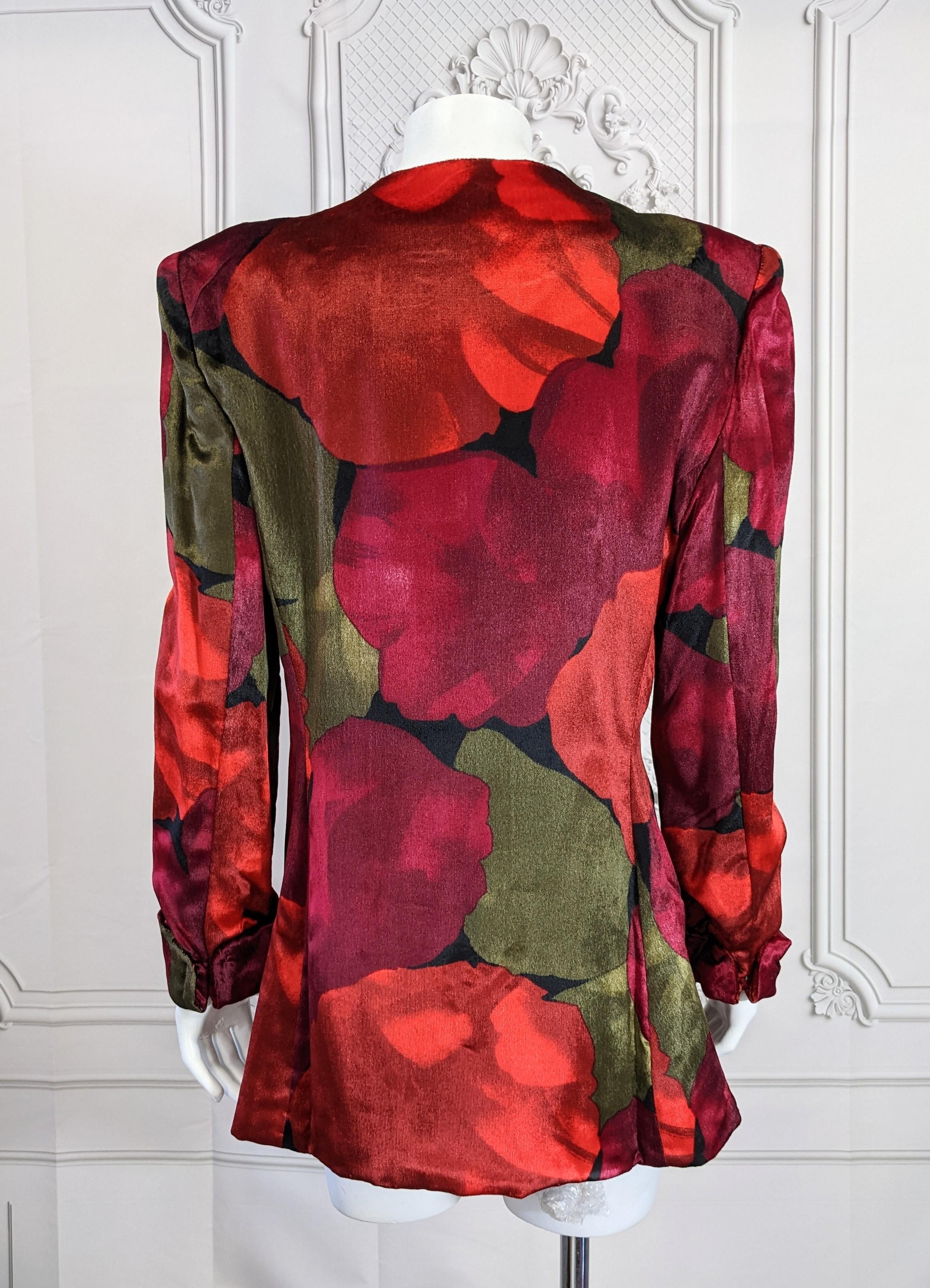 Pauline Trigere Silk Velvet Evening Suit For Sale 4
