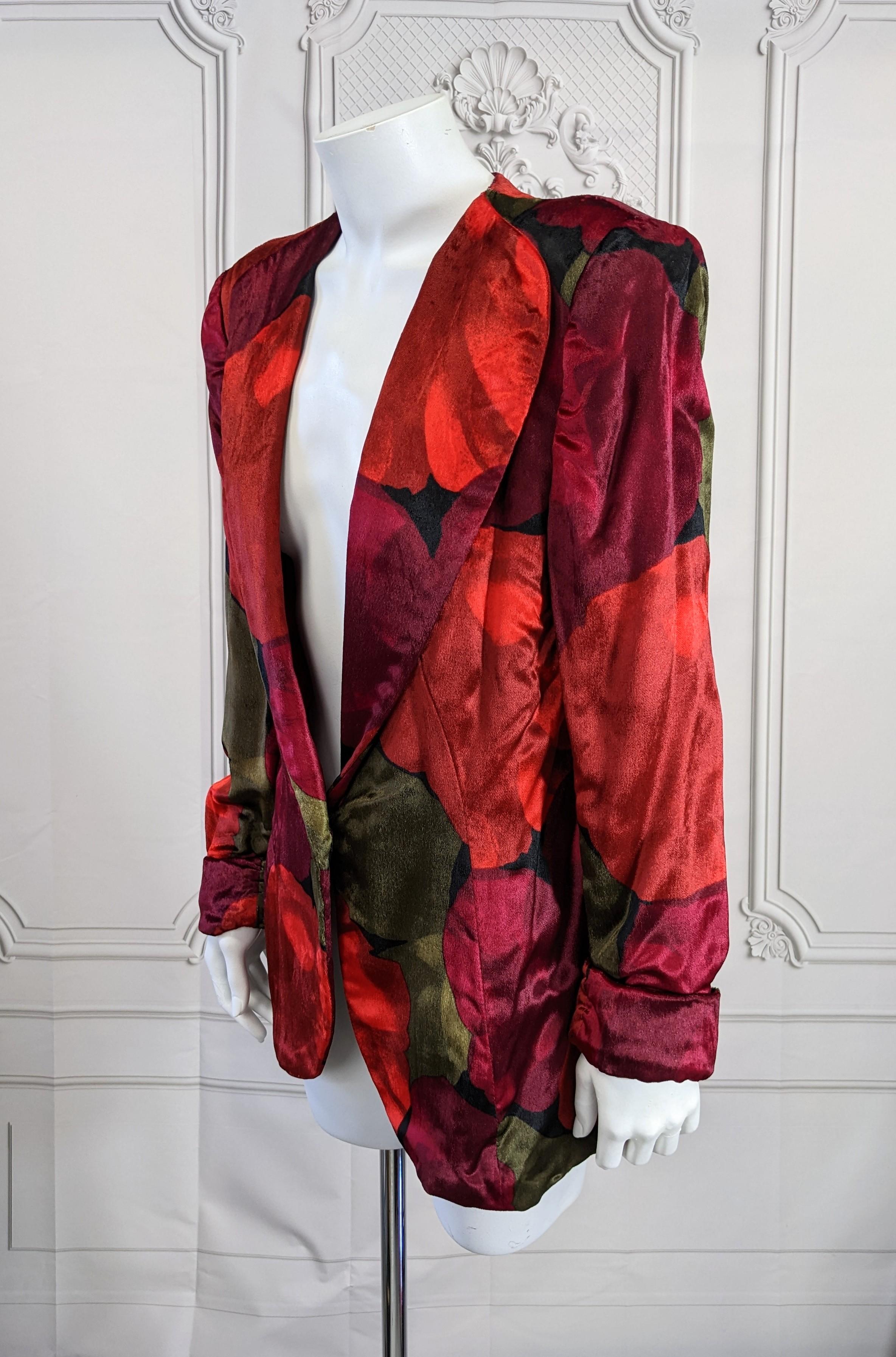 Pauline Trigere Silk Velvet Evening Suit For Sale 5