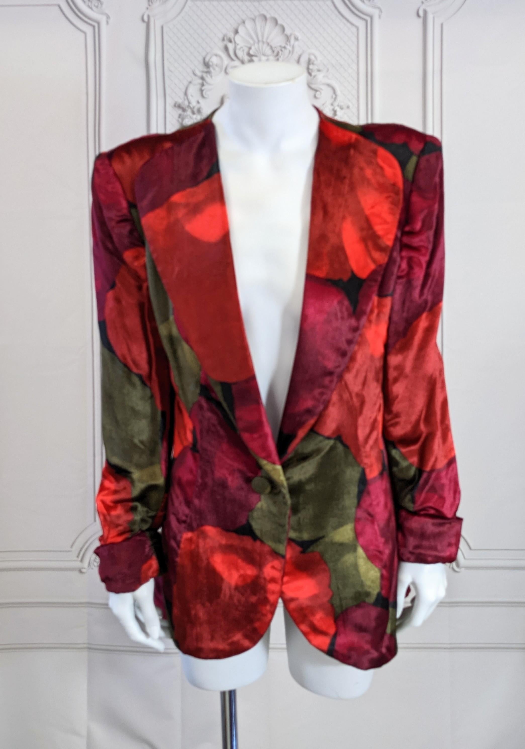 Pauline Trigere Silk Velvet Evening Suit For Sale 2