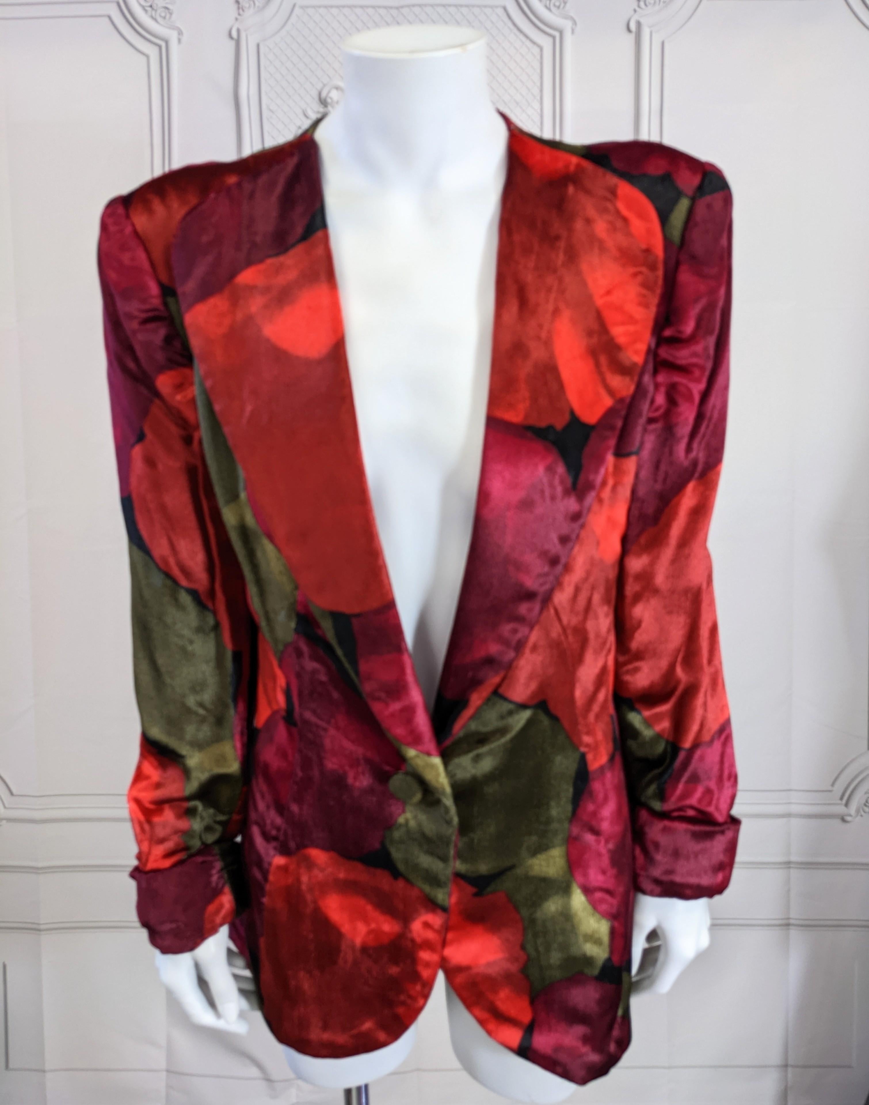 Pauline Trigere Silk Velvet Evening Suit For Sale 3
