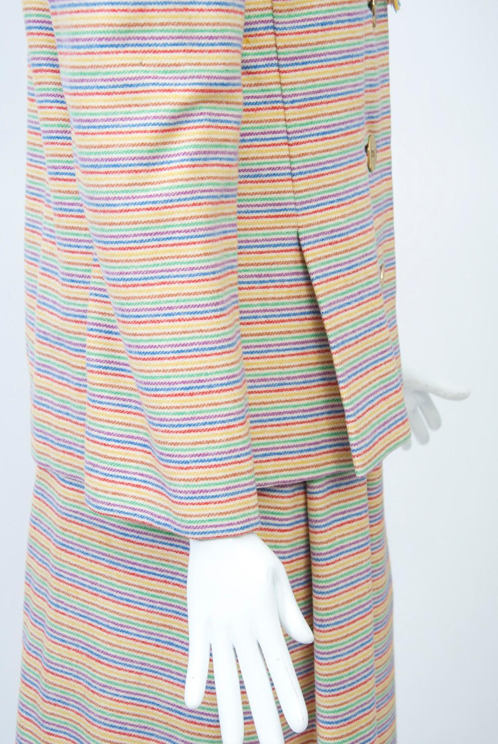 Pauline Trigère Striped Wool Suit 1