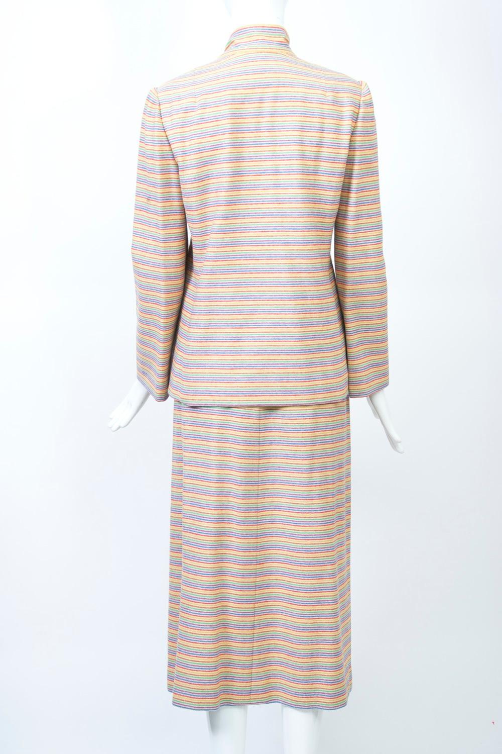 Pauline Trigère Striped Wool Suit 2