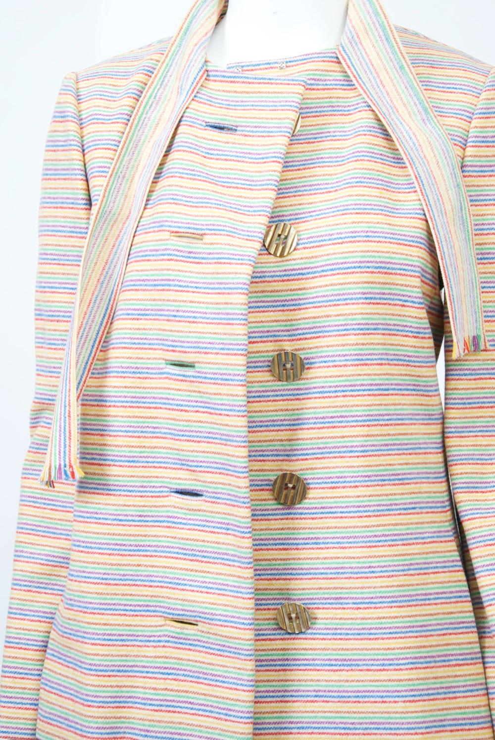 Pauline Trigère Striped Wool Suit 4