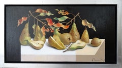 Still life with pears. 2021. Oil on canvas, 30x58 cm