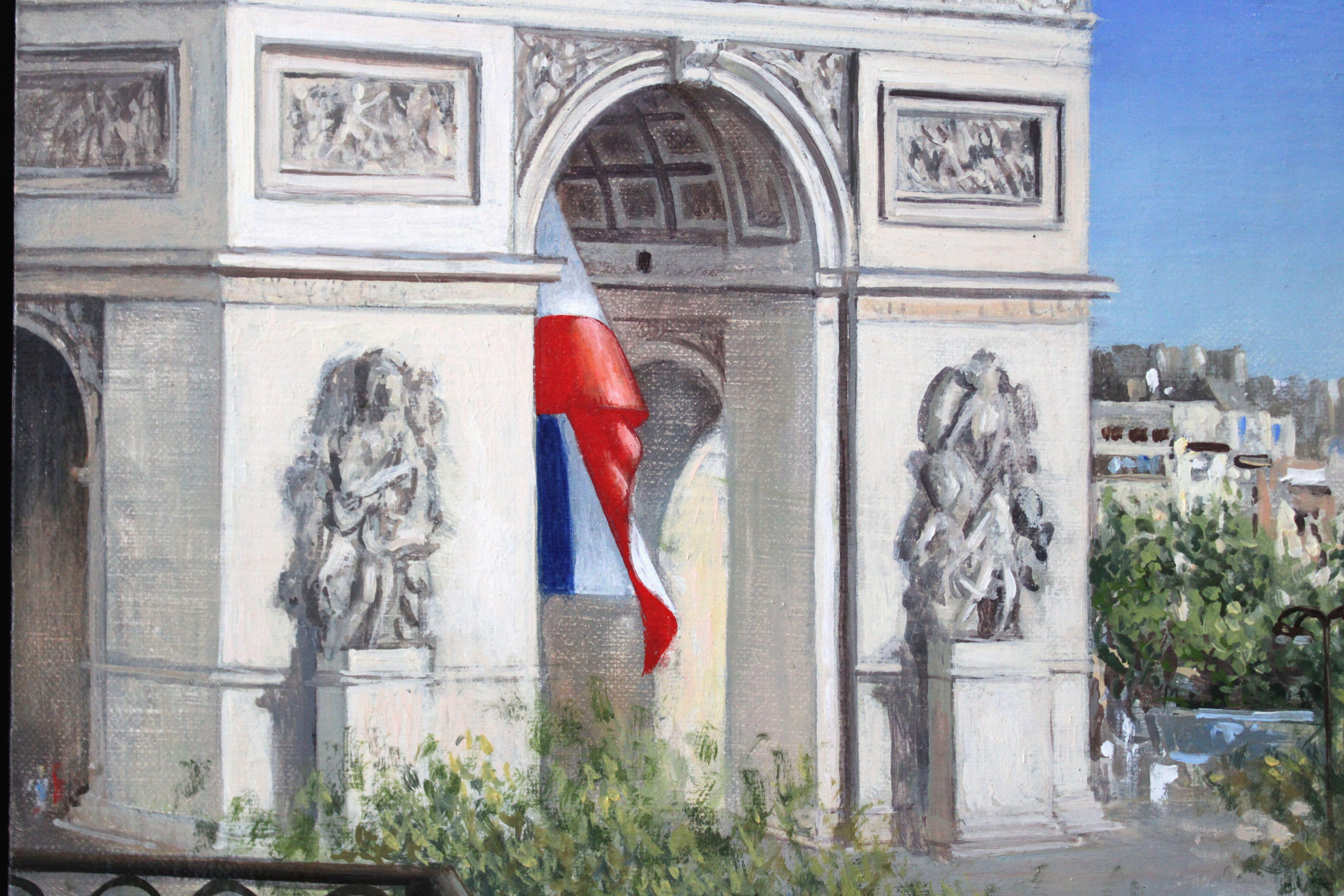 Triumphal arch. 2023. Oil on canvas, 45x70 cm For Sale 4