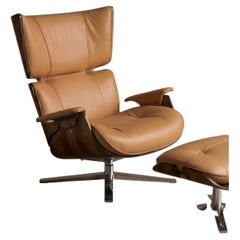 Paulistana Lounge Chair by Jorge Zalszupin, Rosewood Shell and Leather, Brazil