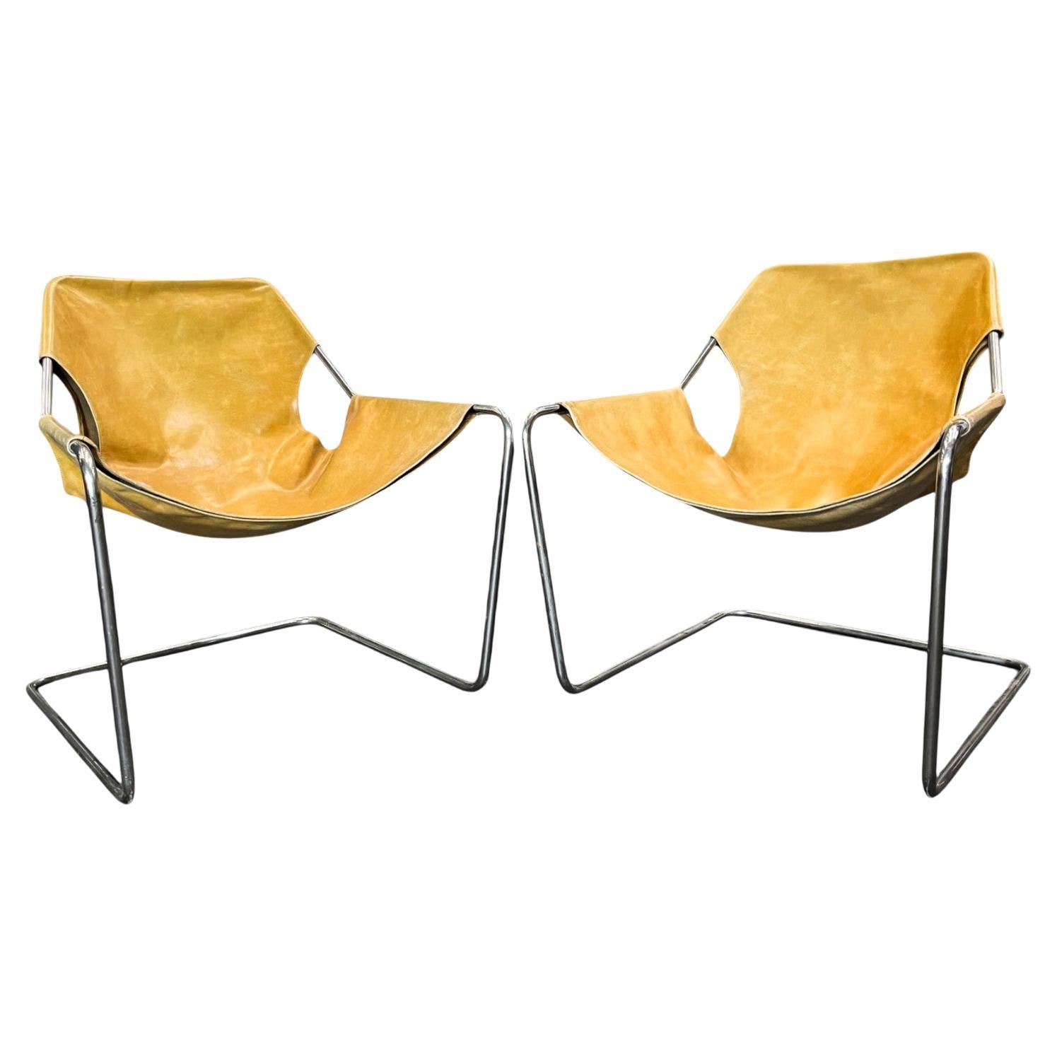"Paulistano" Armchairs by Paulo Mendes da Rocha in Steel & Leather, Brazil For Sale