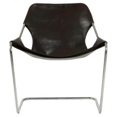 Paulistano Macassar Leather And Stainless Steel Chair by Objekto