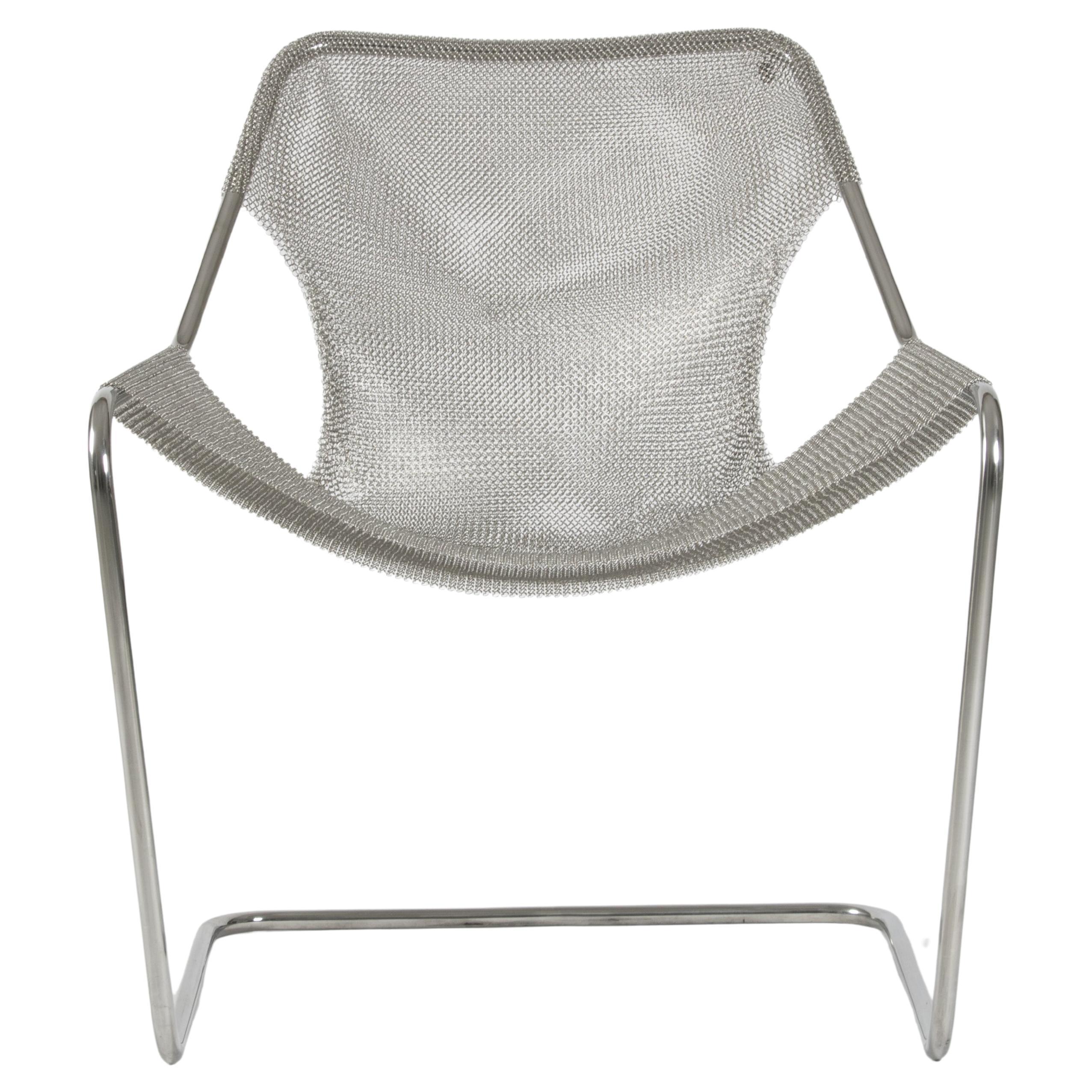 Paulistano Mesh And Stainless Steel Chair by Objekto