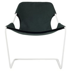 Paulistano Outdoor Alpine Fabric And White Steel Chair by Objekto