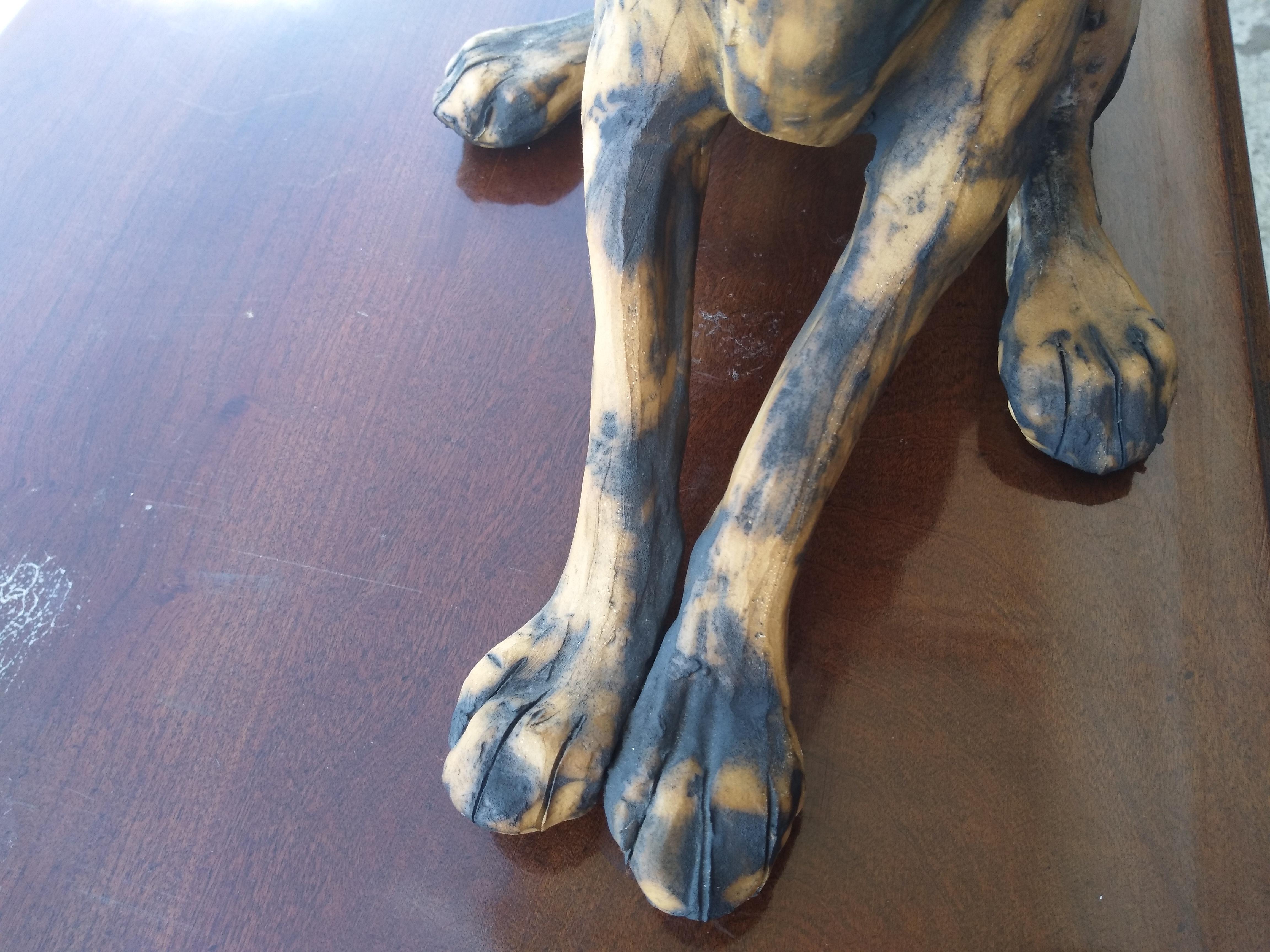 Paul.Jenkins Jackrabbit ceramic sculpture In Good Condition In Pasadena, TX