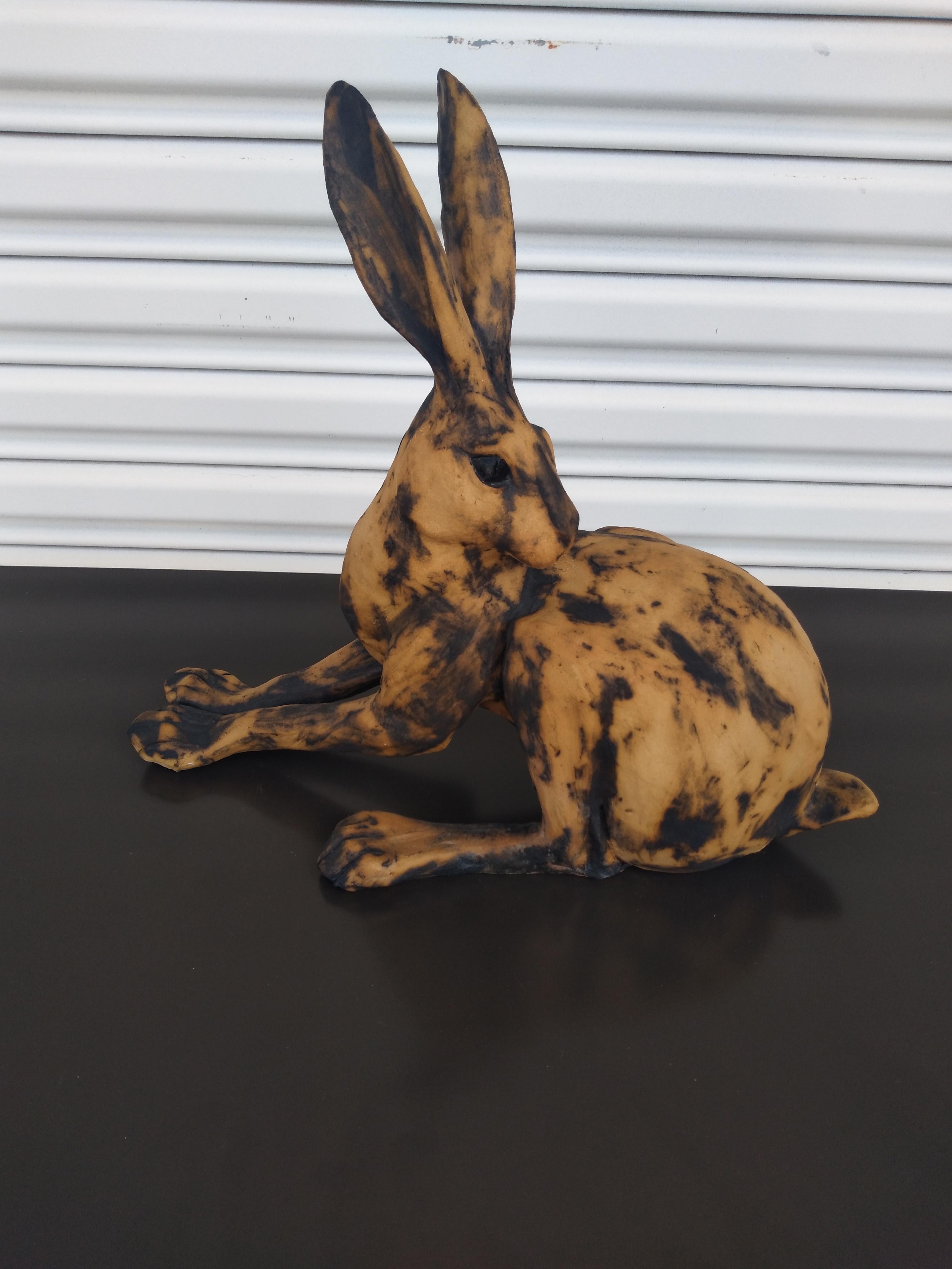 Ceramic Paul.Jenkins Jackrabbit ceramic sculpture