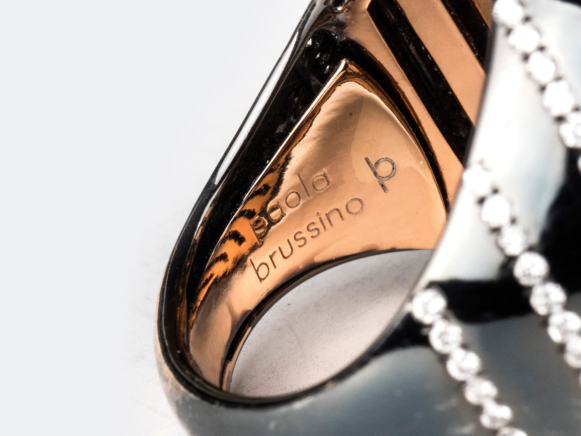 Paulo Brussino Rubellite/Diamond Ring For Sale 1