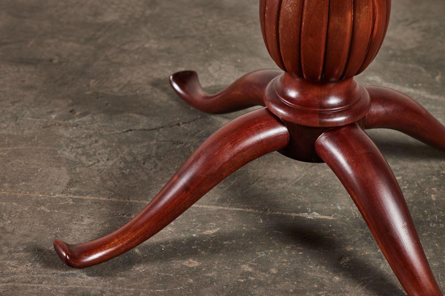 Paulo Buffa Round Pedestal Table Walnut For Sale 1