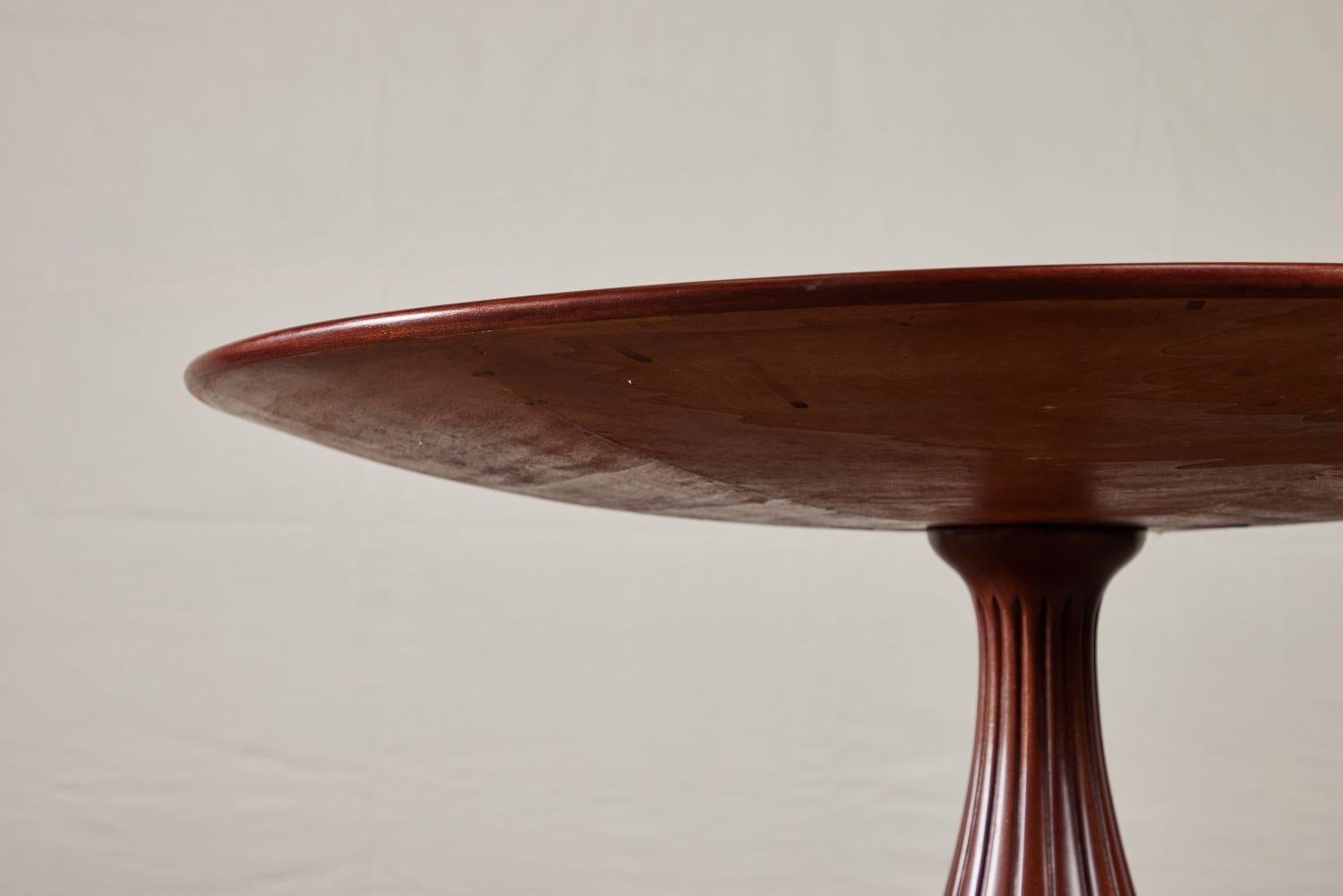 Paulo Buffa Round Pedestal Table Walnut For Sale 2