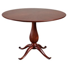 Paulo Buffa Round Pedestal Table Walnut