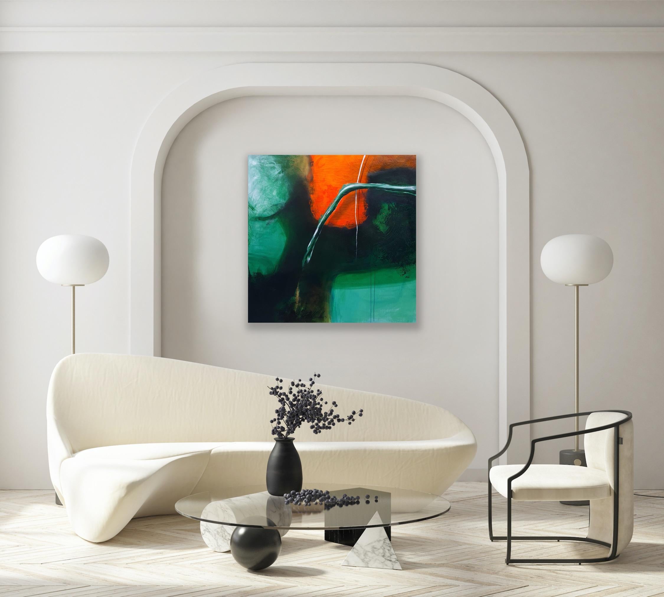 Green Groove - Abstract Painting by Paulo Canilhas
