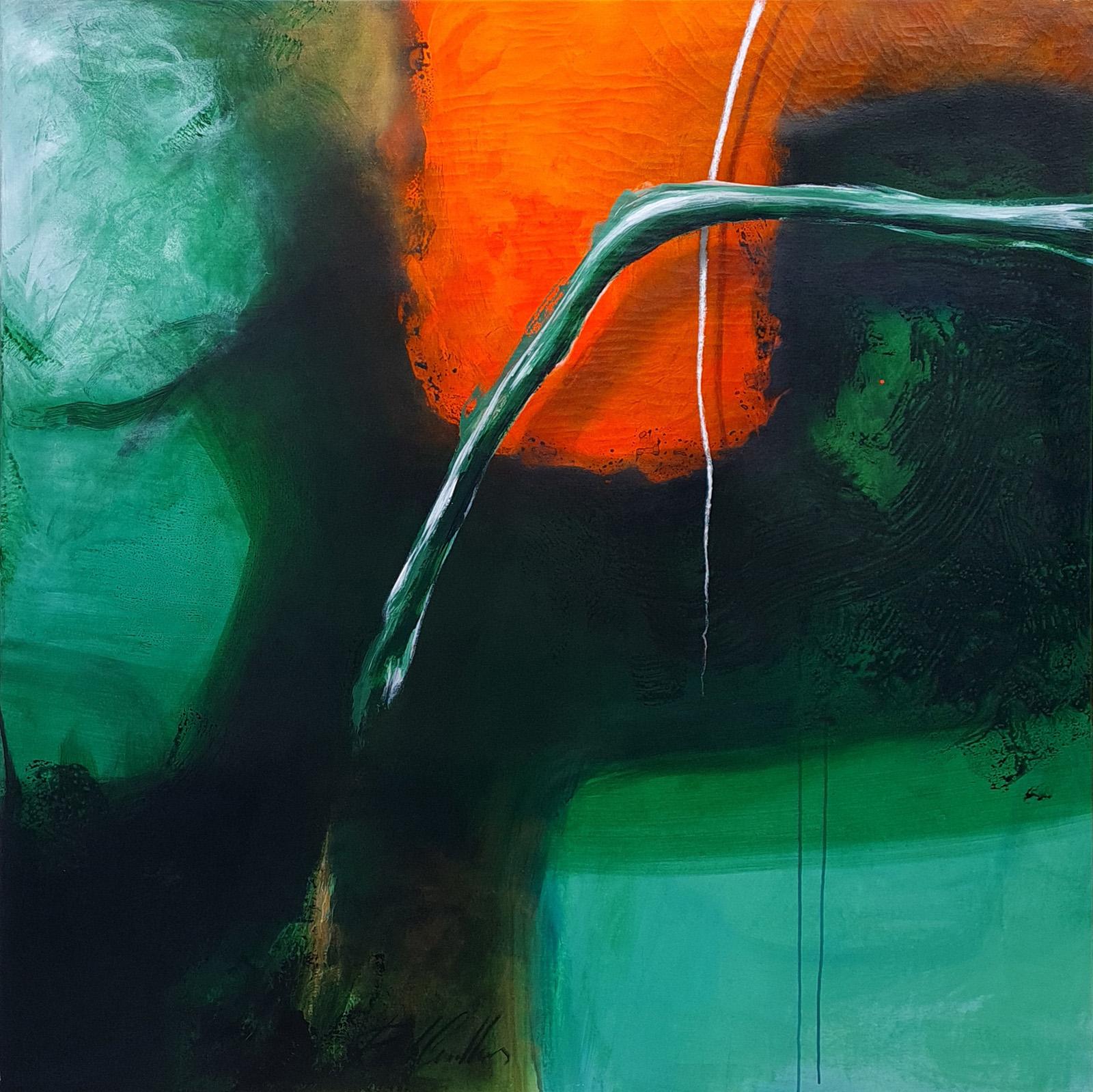 Paulo Canilhas Abstract Painting - Green Groove