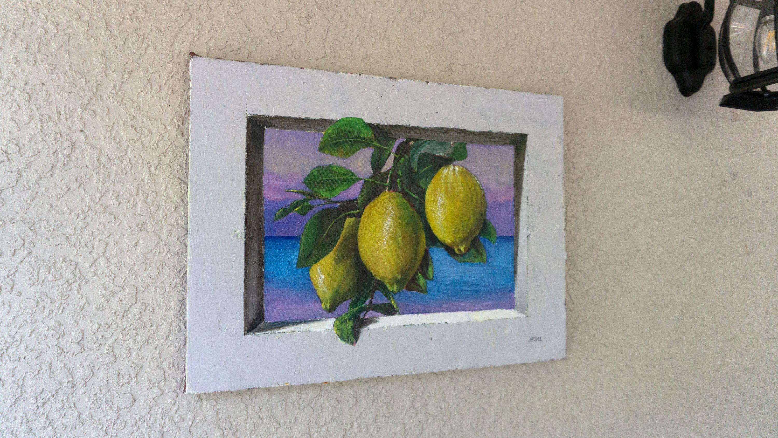 „Fragranz von Zitronenbäumen“, Gemälde, Öl auf Leinwand (Surrealismus), Painting, von Paulo Jimenez