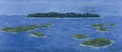 Primordial Island, Painting, Acrylic on Wood Panel